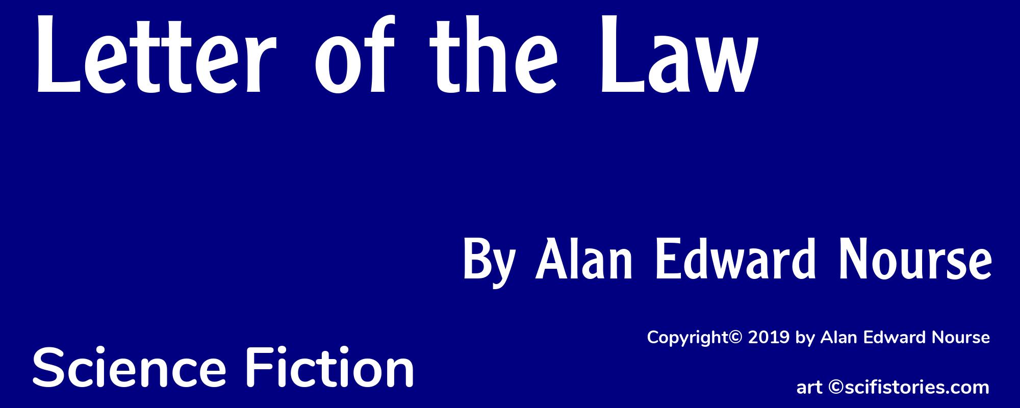 Letter of the Law - Cover