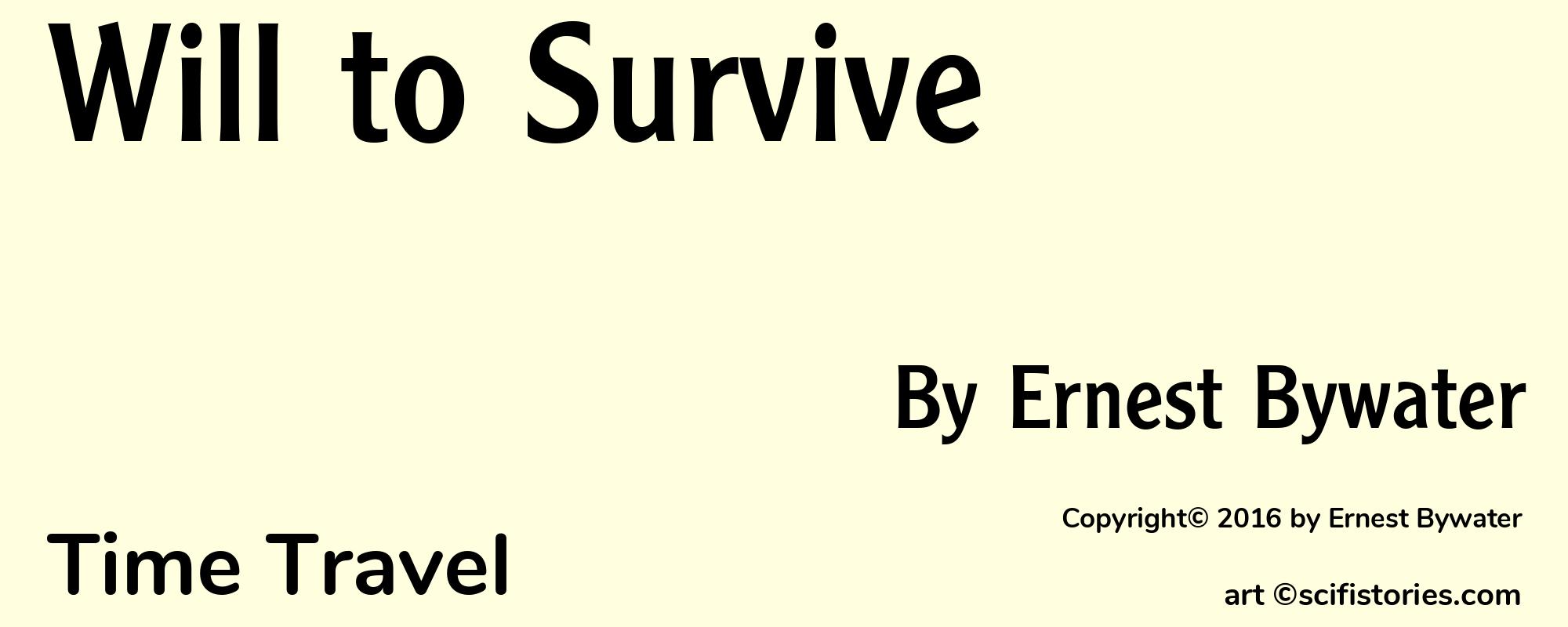 Will to Survive - Cover
