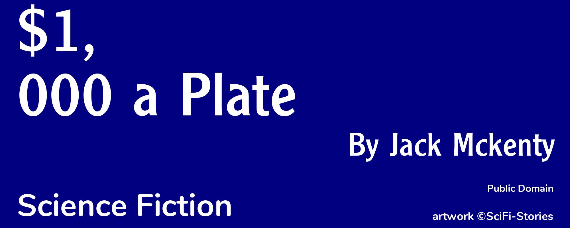 $1,000 a Plate - Cover