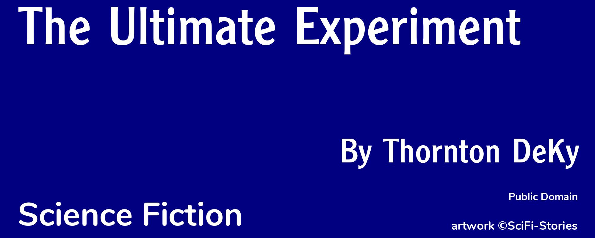 The Ultimate Experiment - Cover