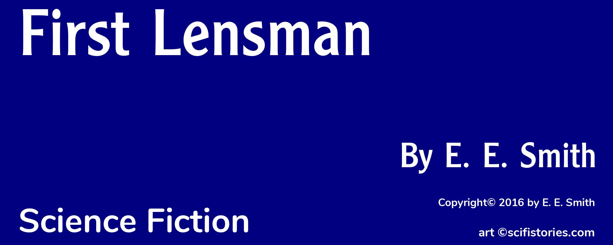 First Lensman - Cover