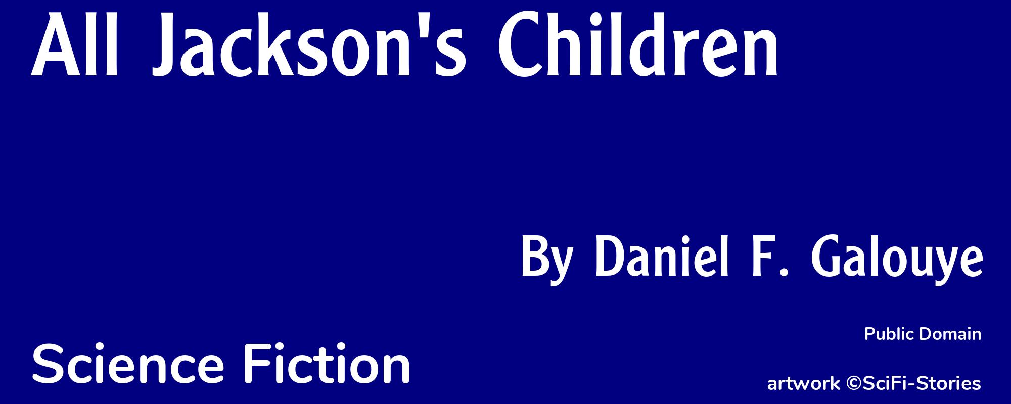 All Jackson's Children - Cover