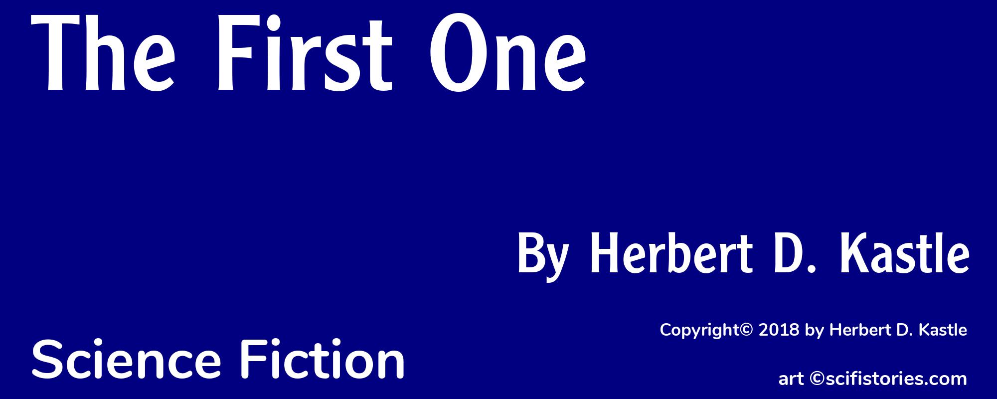 The First One - Cover