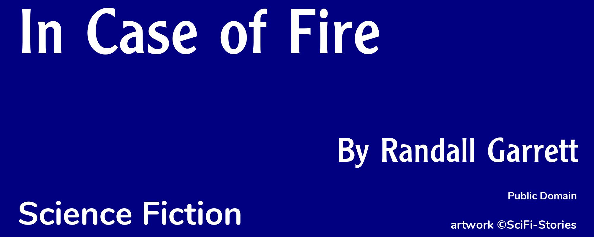 In Case of Fire - Cover
