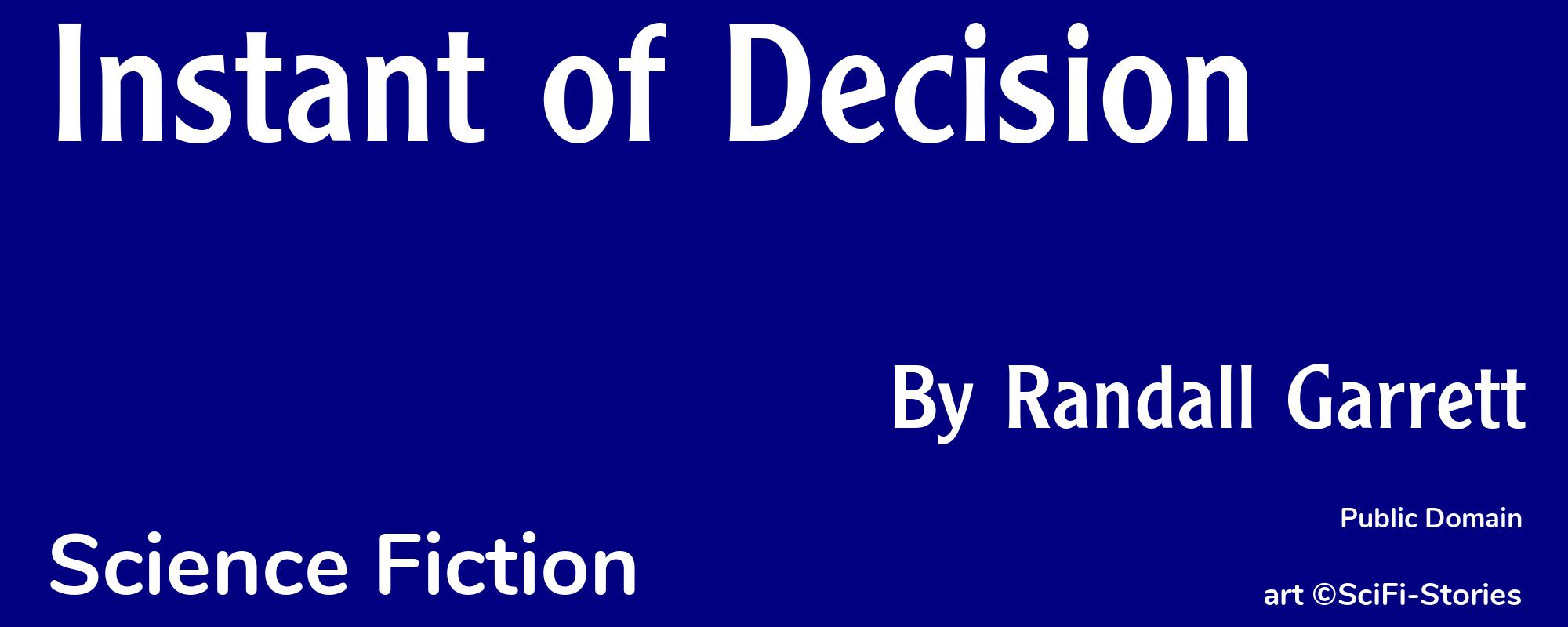 Instant of Decision - Cover