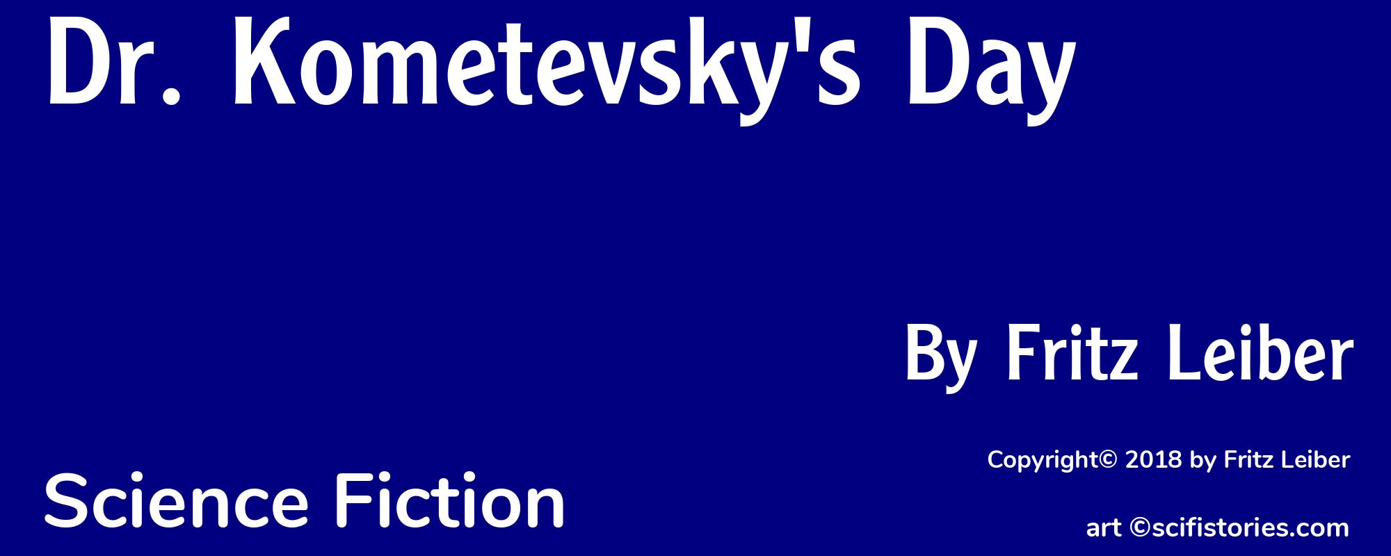 Dr. Kometevsky's Day - Cover