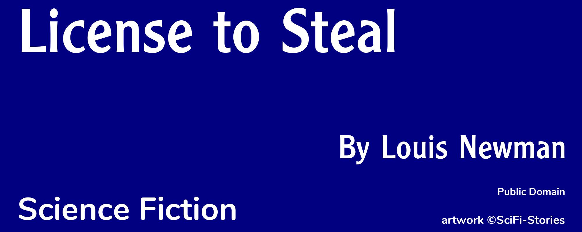 License to Steal - Cover