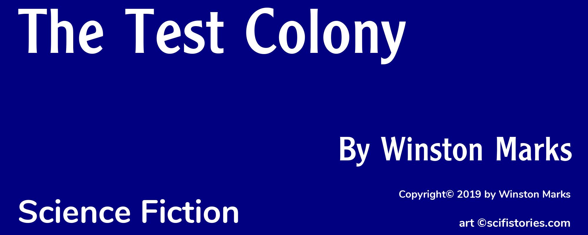 The Test Colony - Cover