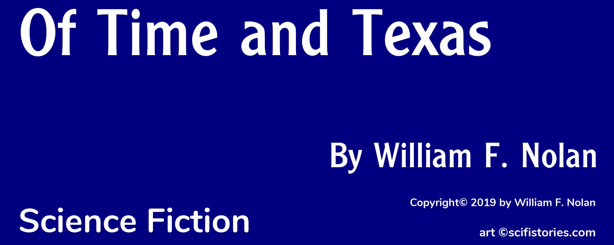 Of Time and Texas - Cover