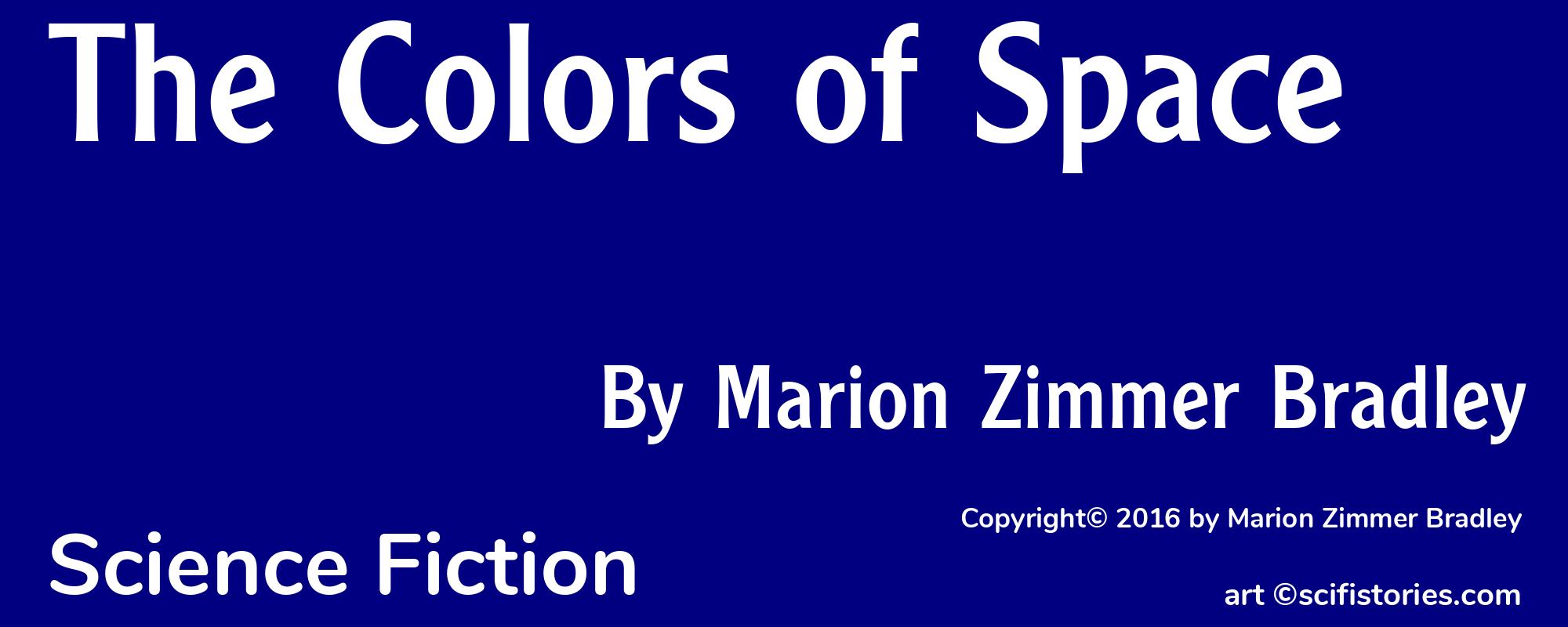 The Colors of Space - Cover
