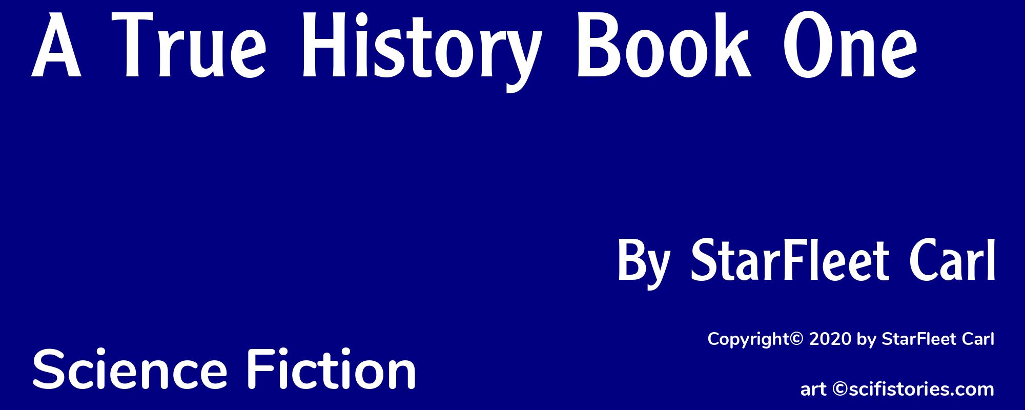 A True History Book One - Cover