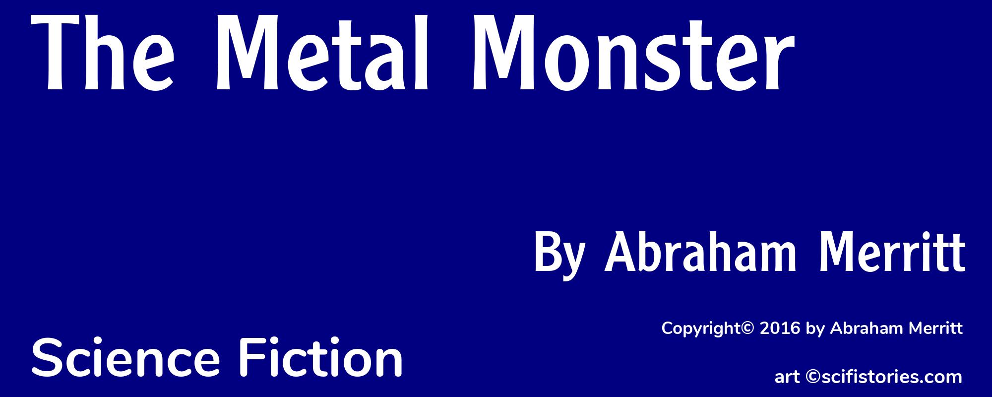 The Metal Monster - Cover