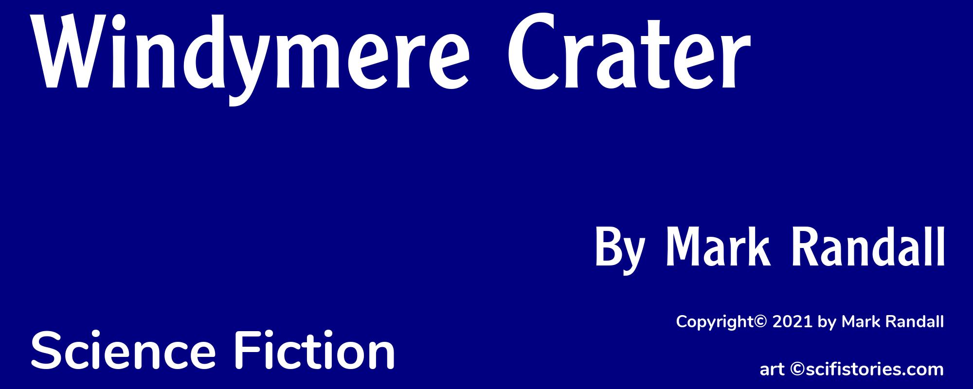 Windymere Crater - Cover