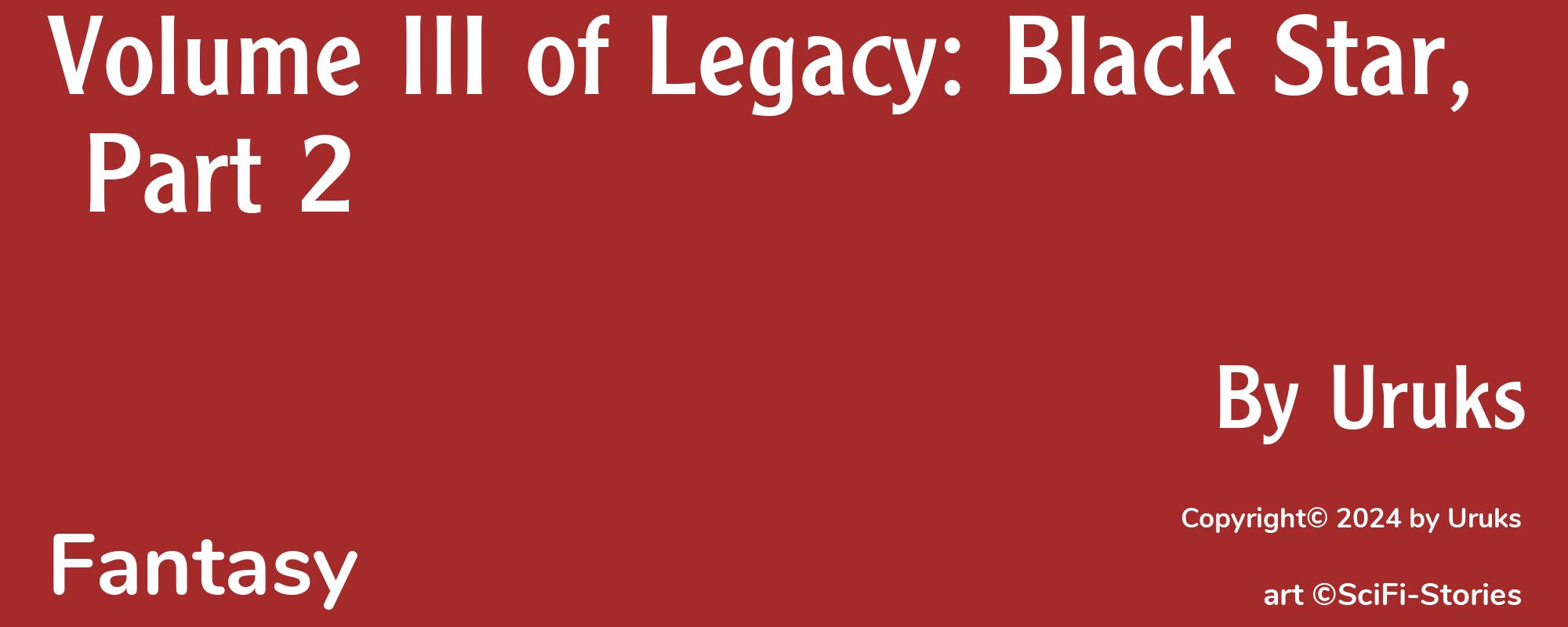 Volume III of Legacy: Black Star, Part 2 - Cover