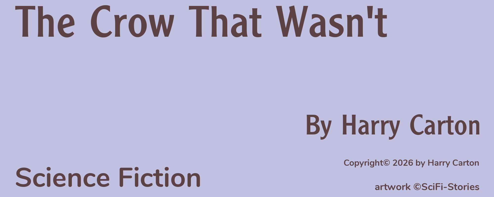 The Crow That Wasn't - Cover