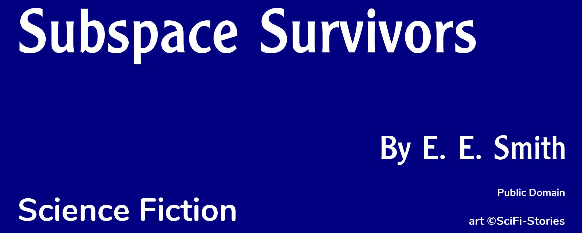 Subspace Survivors - Cover