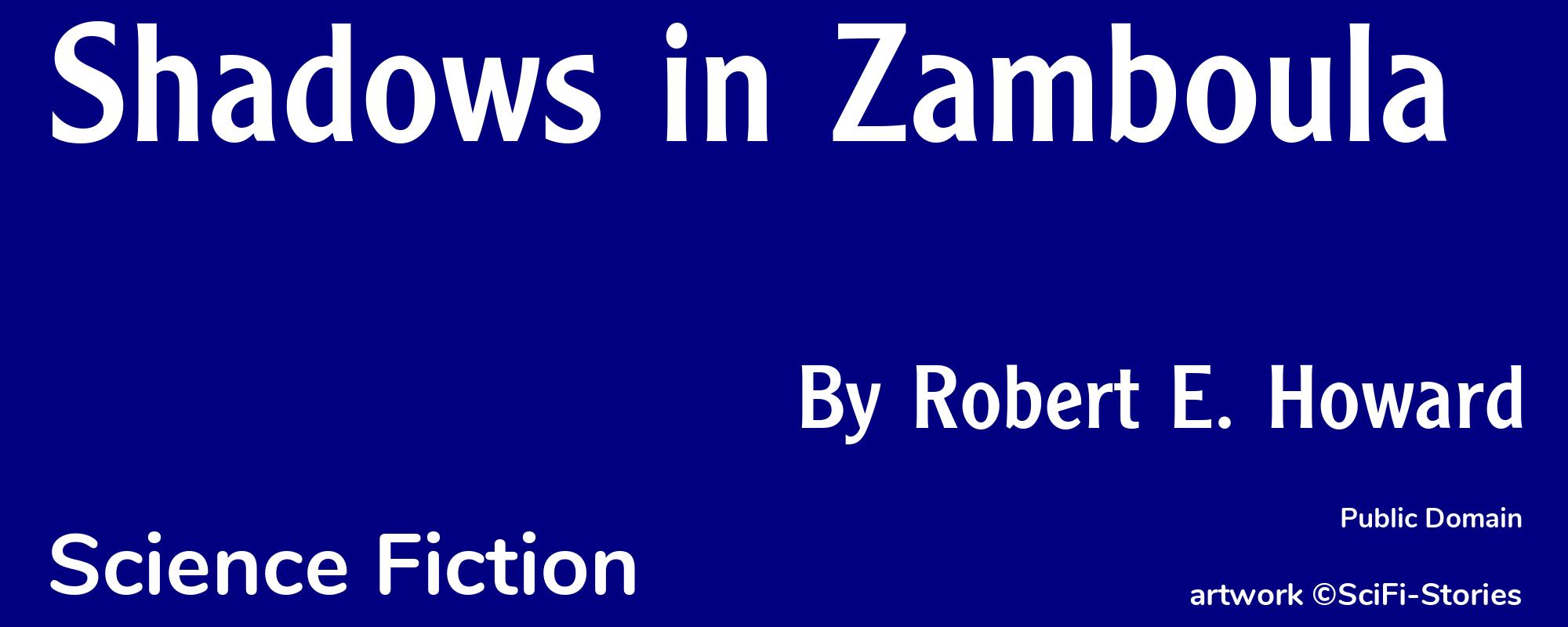 Shadows in Zamboula - Cover