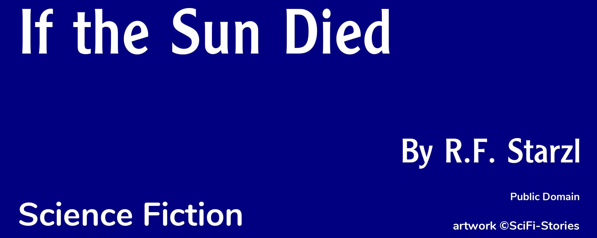 If the Sun Died - Cover