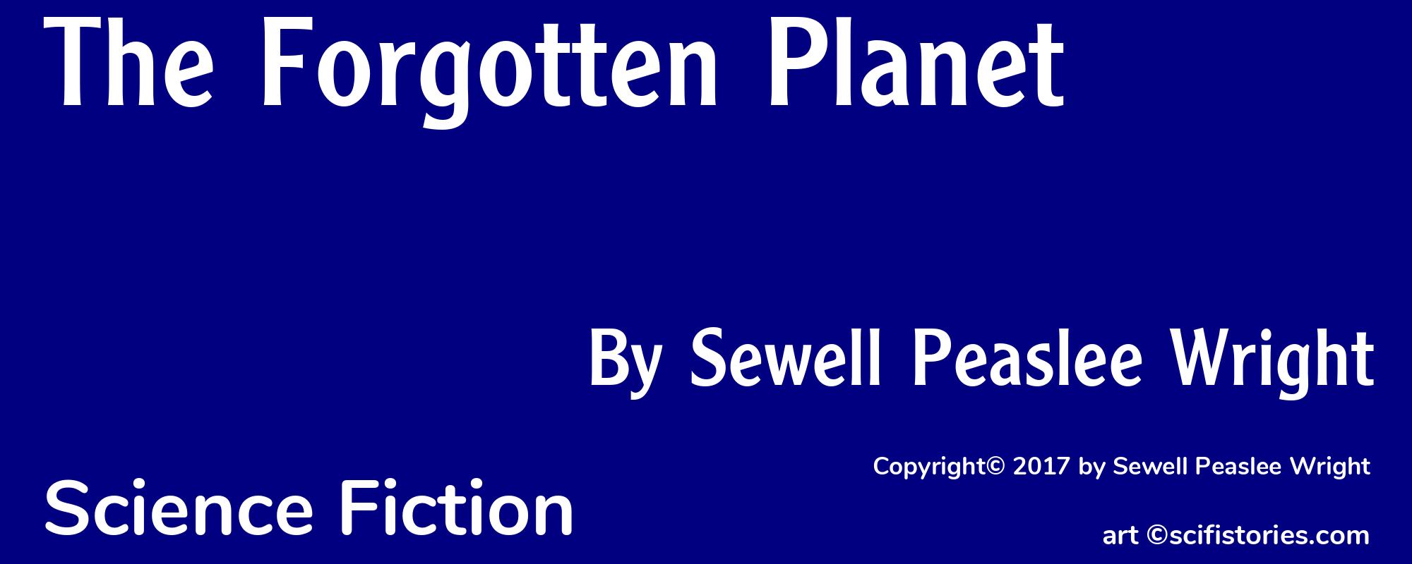 The Forgotten Planet - Cover