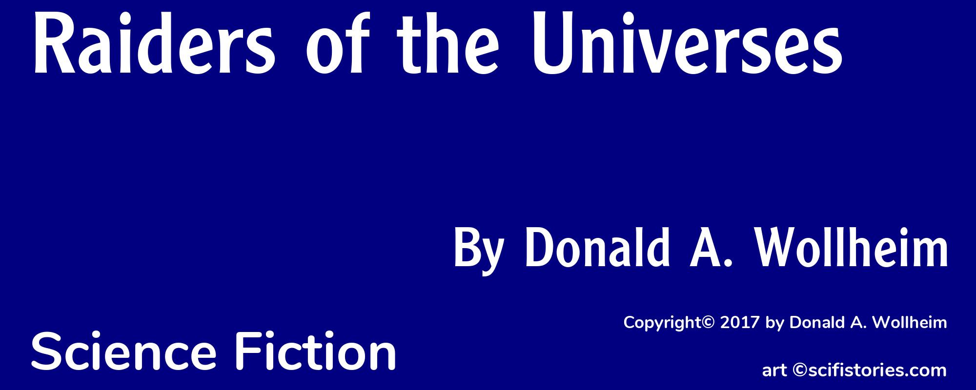 Raiders of the Universes - Cover
