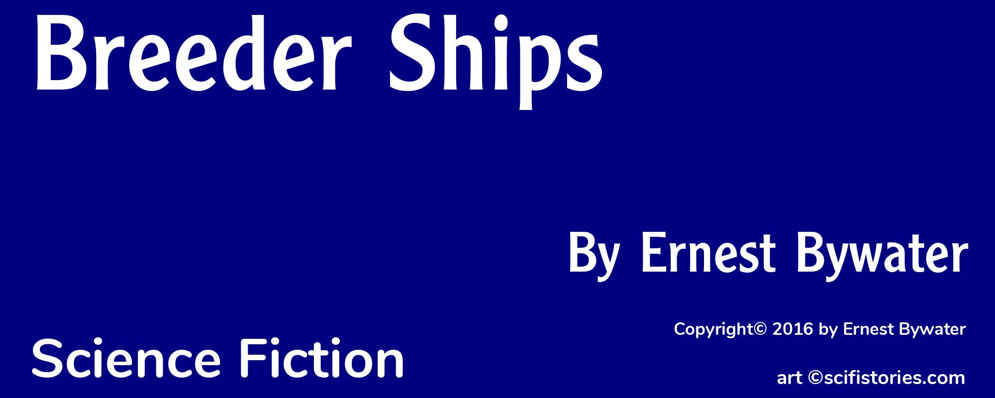 Breeder Ships - Cover