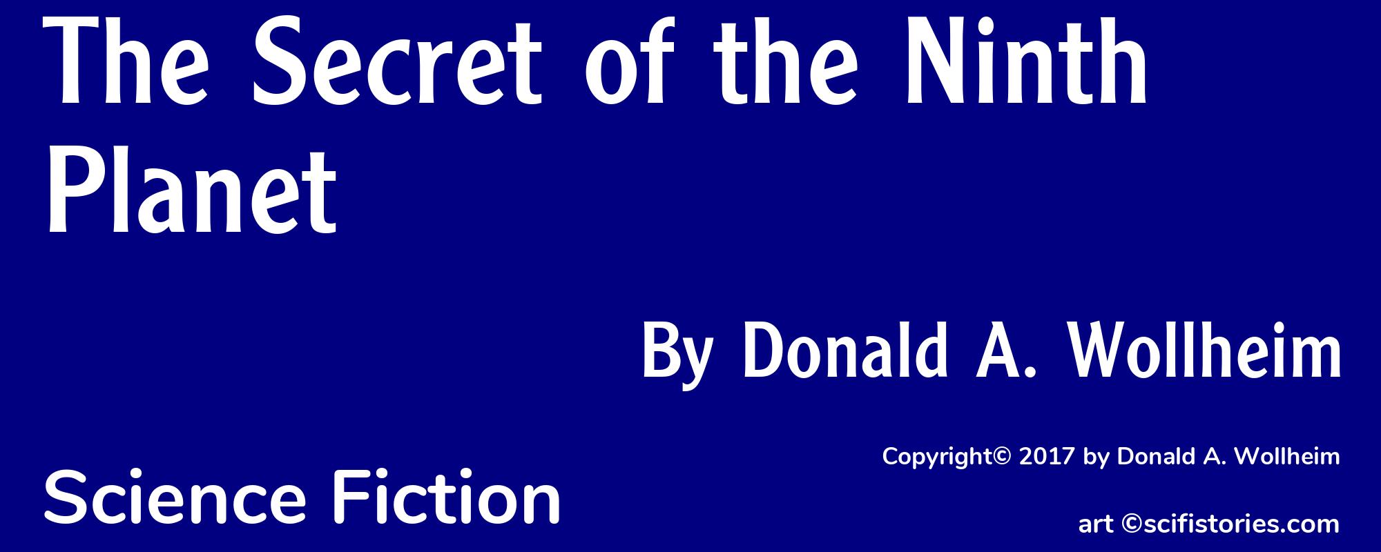 The Secret of the Ninth Planet - Cover