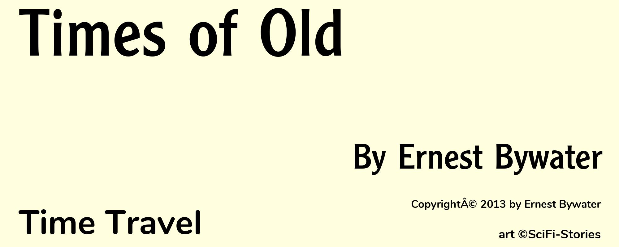 Times of Old - Cover