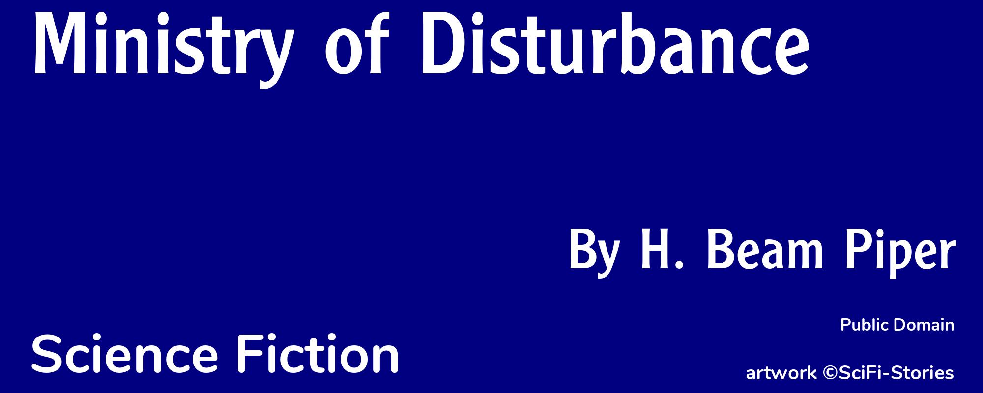 Ministry of Disturbance - Cover