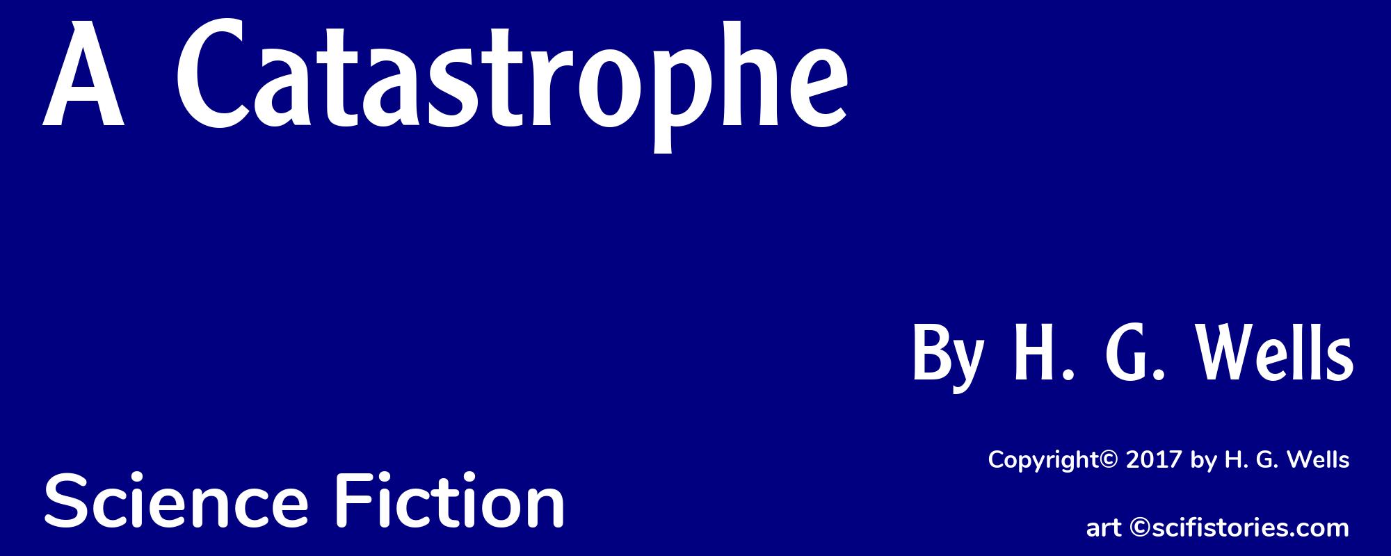 A Catastrophe - Cover
