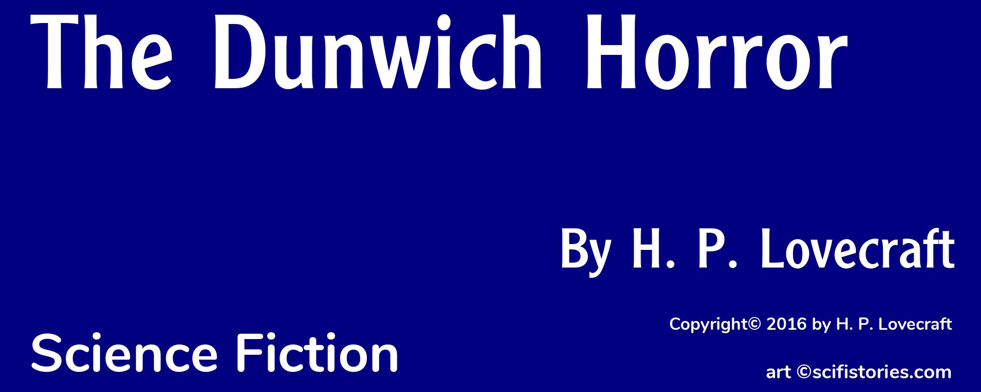 The Dunwich Horror - Cover