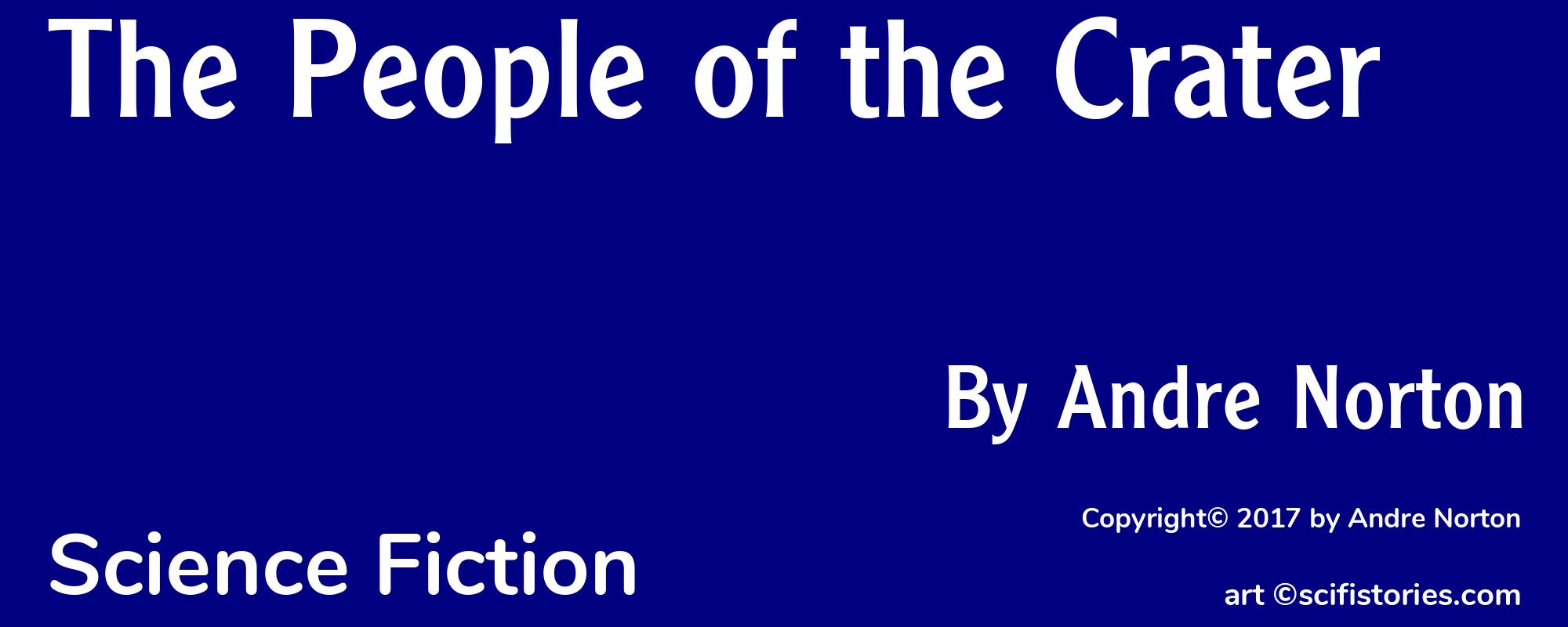 The People of the Crater - Cover