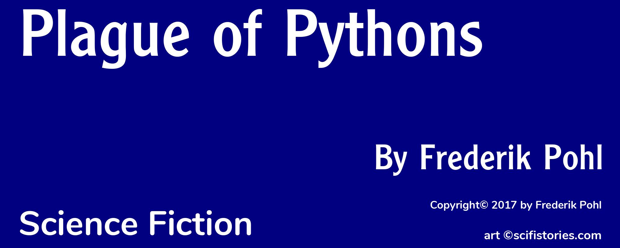 Plague of Pythons - Cover
