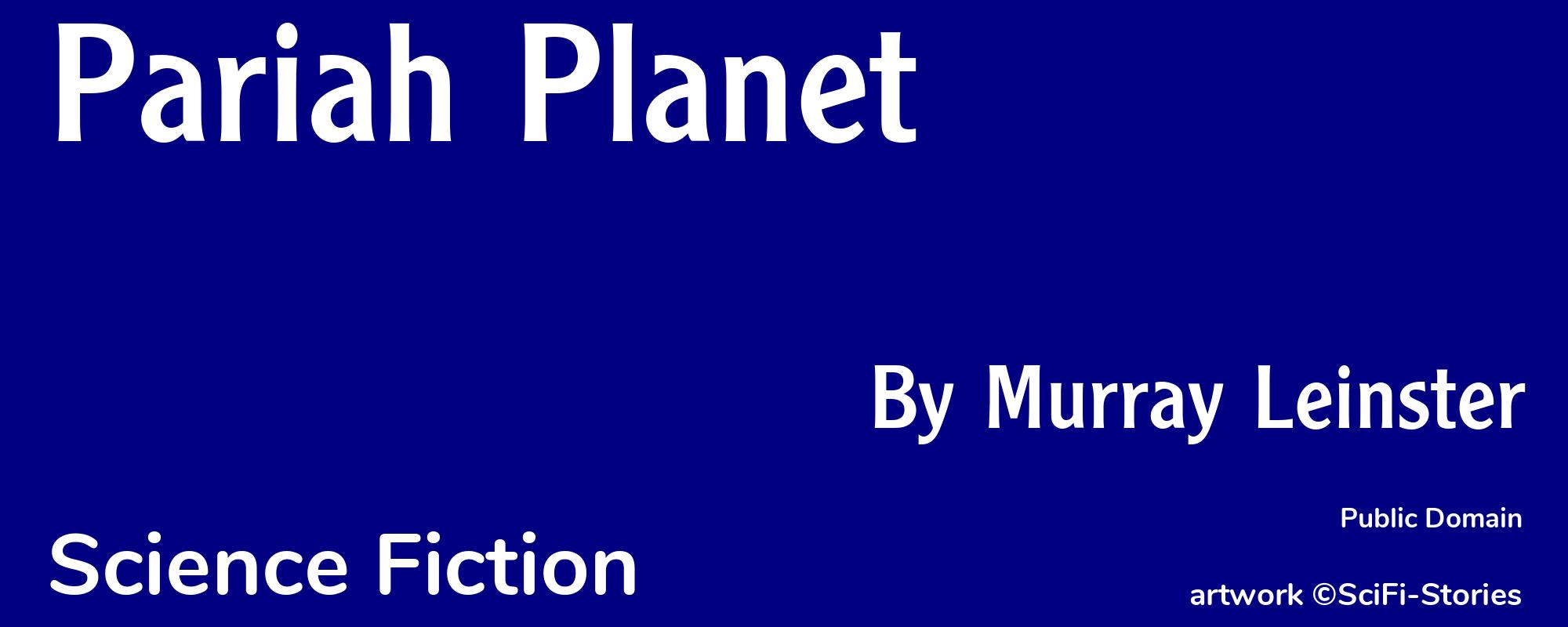 Pariah Planet - Cover
