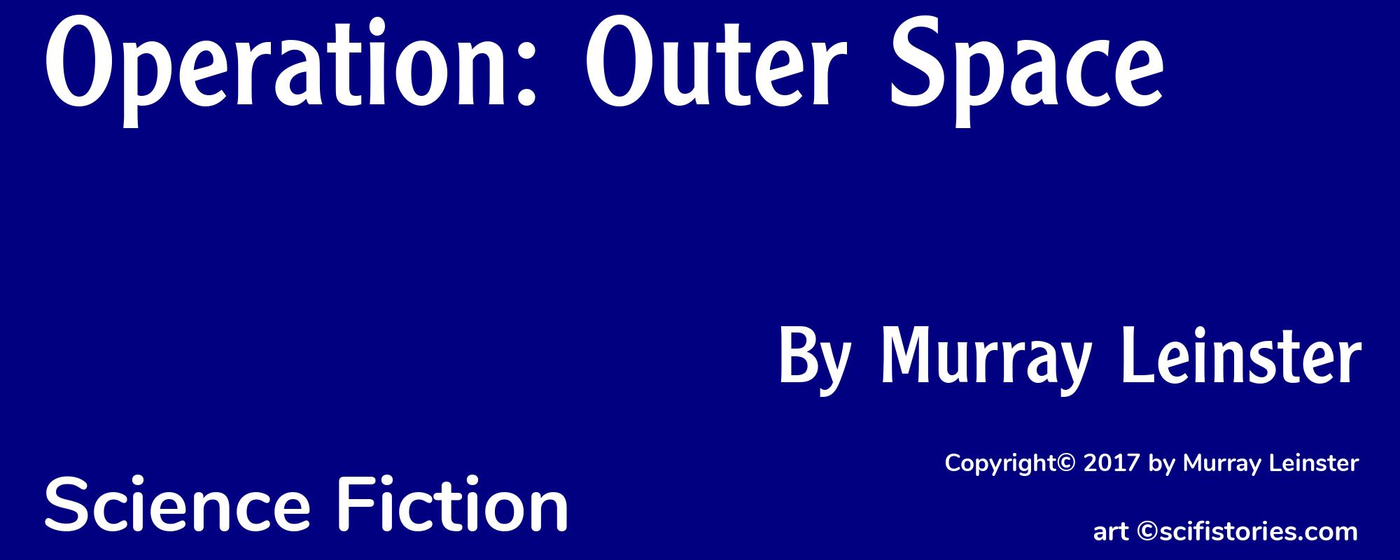 Operation: Outer Space - Cover