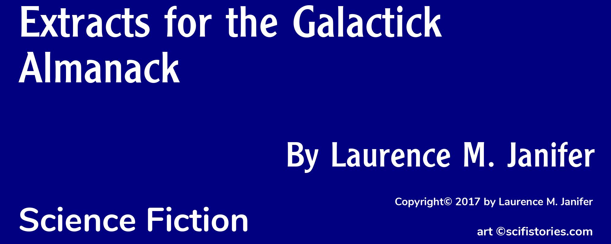 Extracts for the Galactick Almanack - Cover