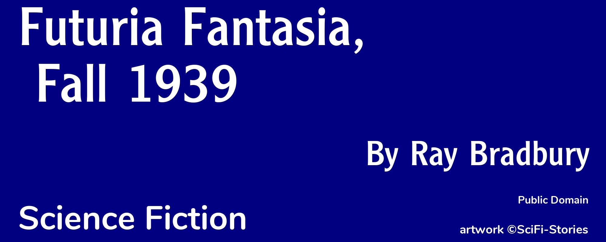 Futuria Fantasia, Fall 1939 - Cover