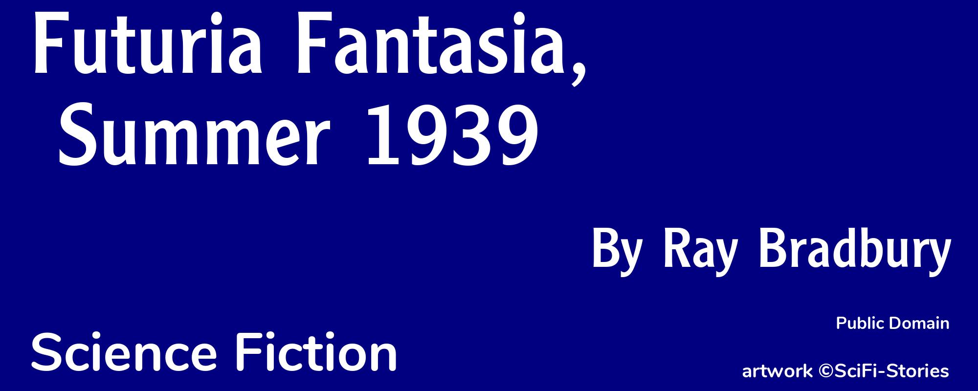 Futuria Fantasia, Summer 1939 - Cover