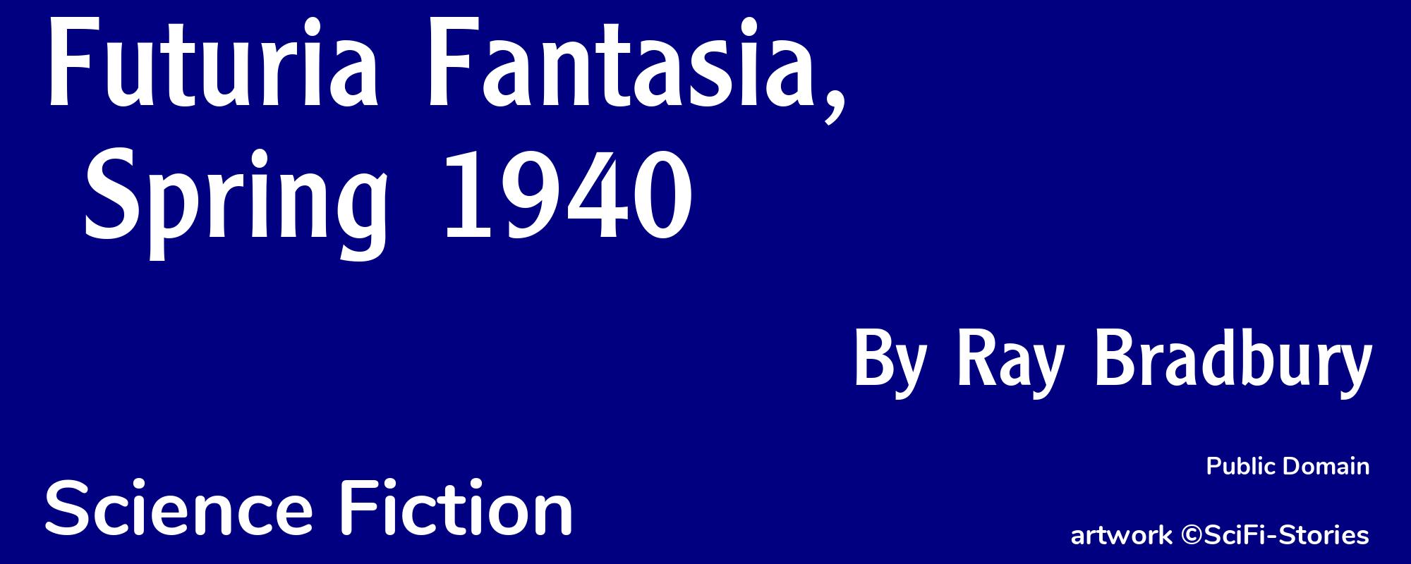 Futuria Fantasia, Spring 1940 - Cover