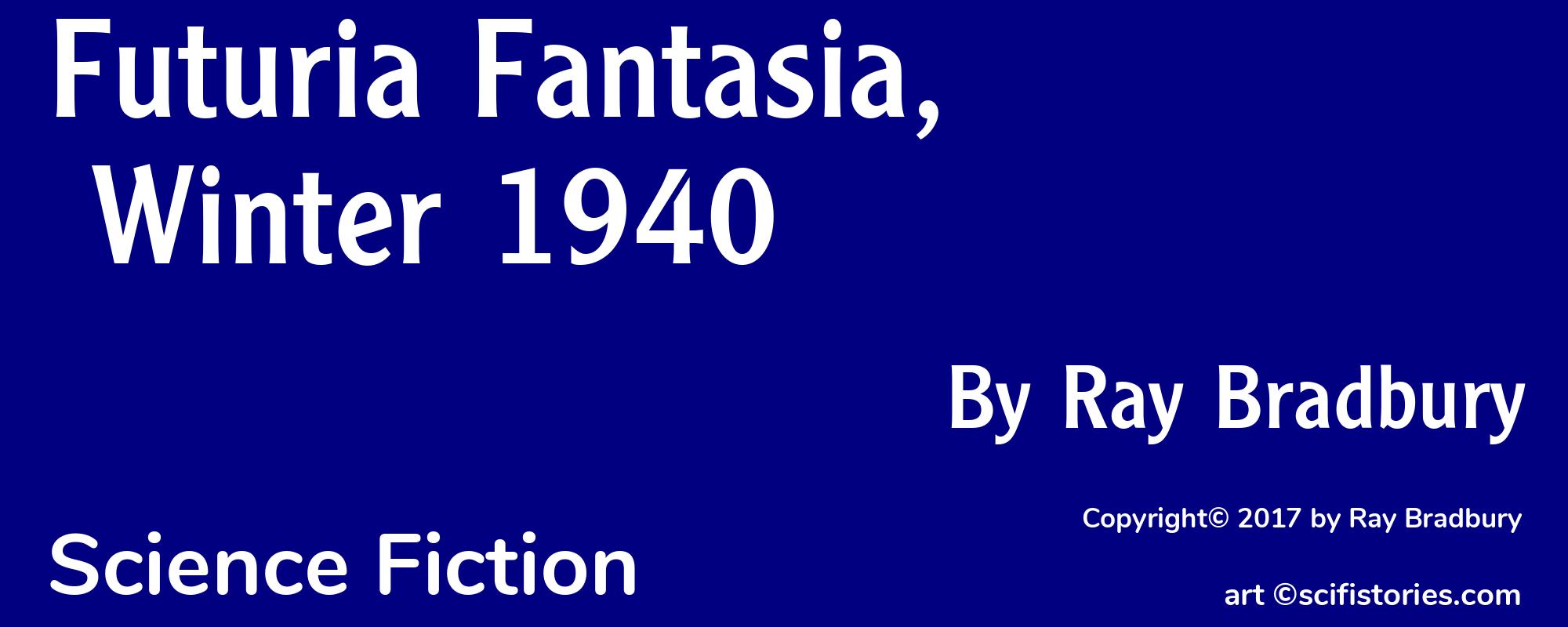 Futuria Fantasia, Winter 1940 - Cover