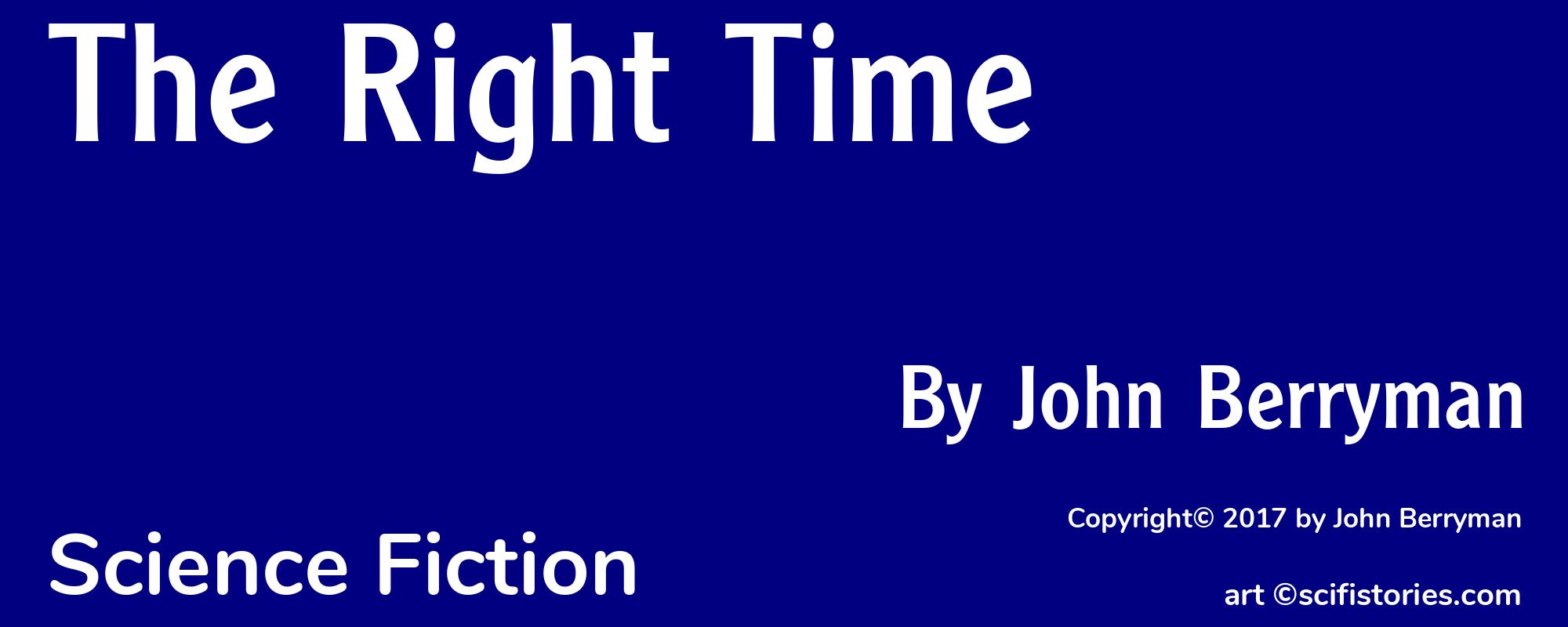The Right Time - Cover