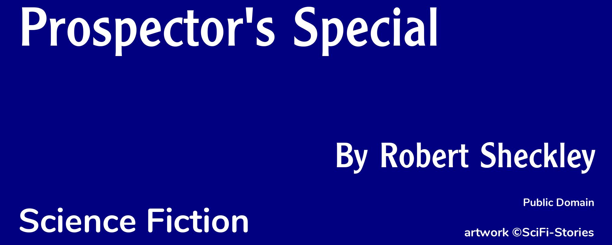 Prospector's Special - Cover