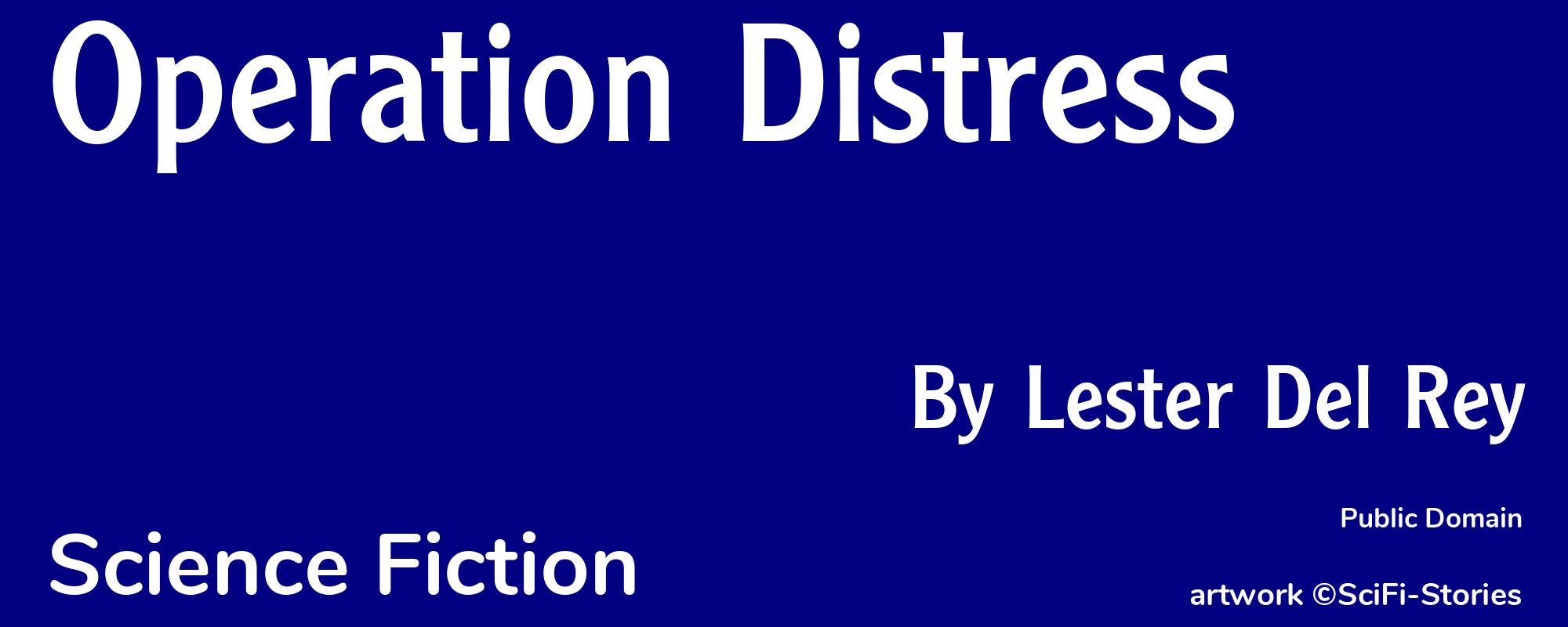 Operation Distress - Cover