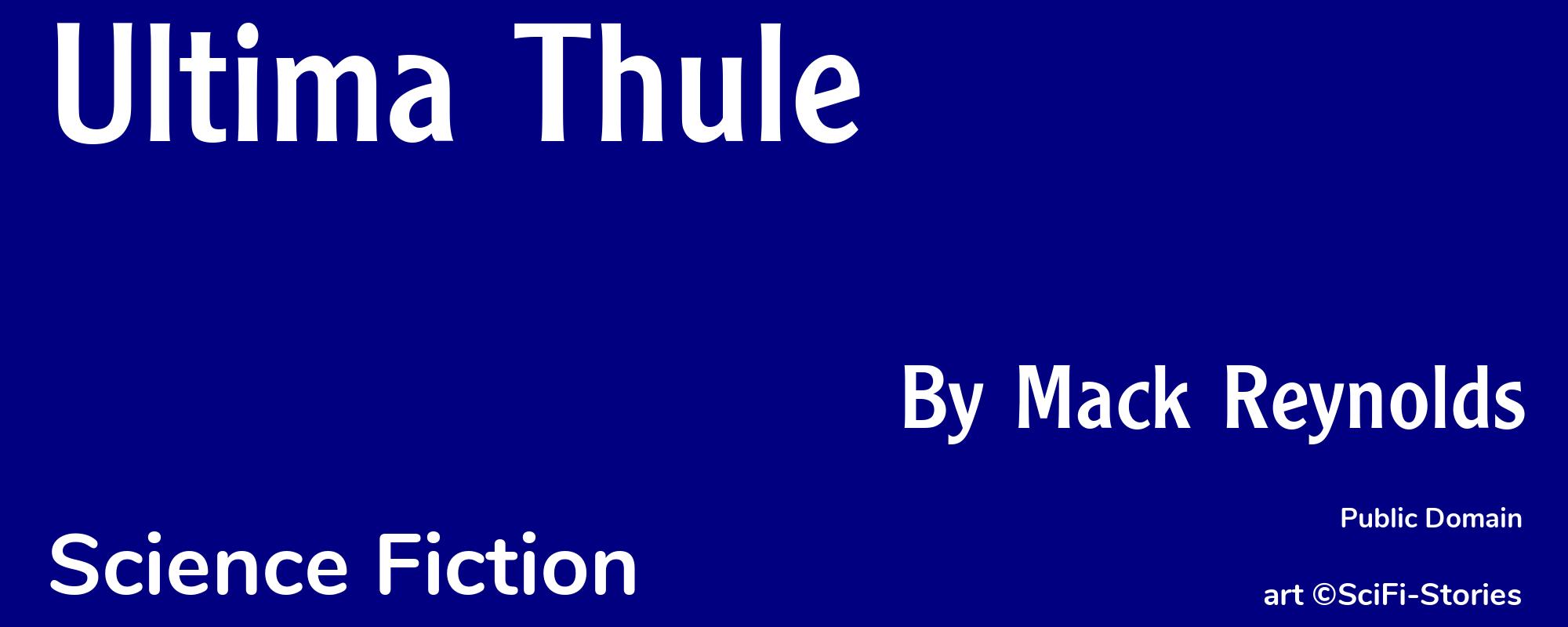 Ultima Thule - Cover