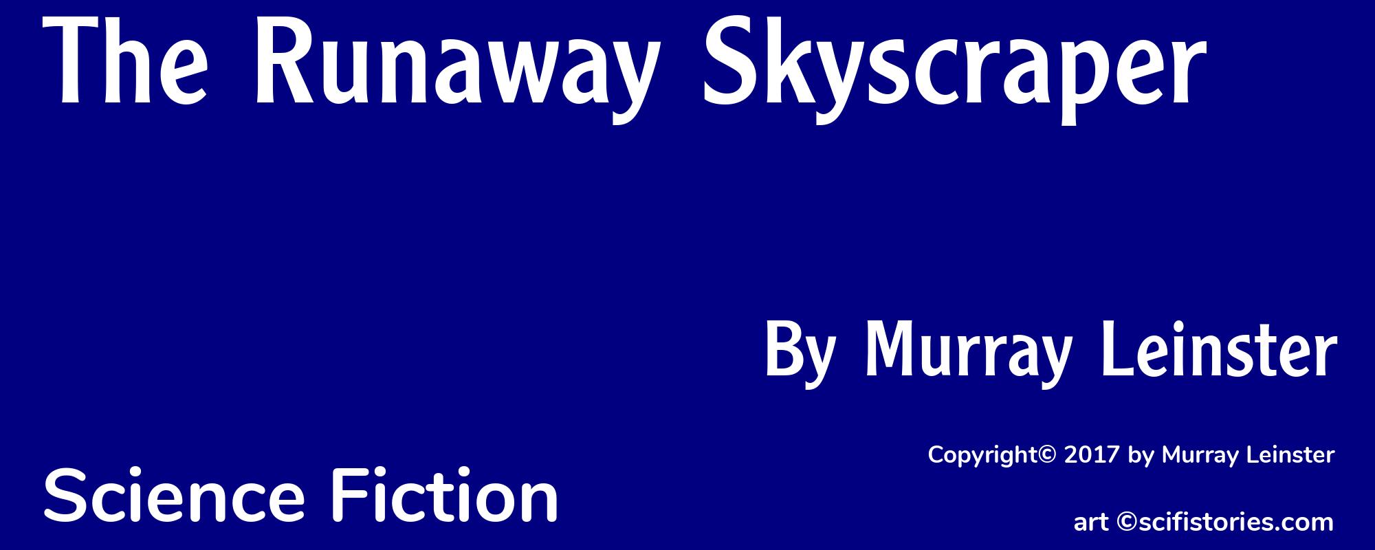 The Runaway Skyscraper - Cover