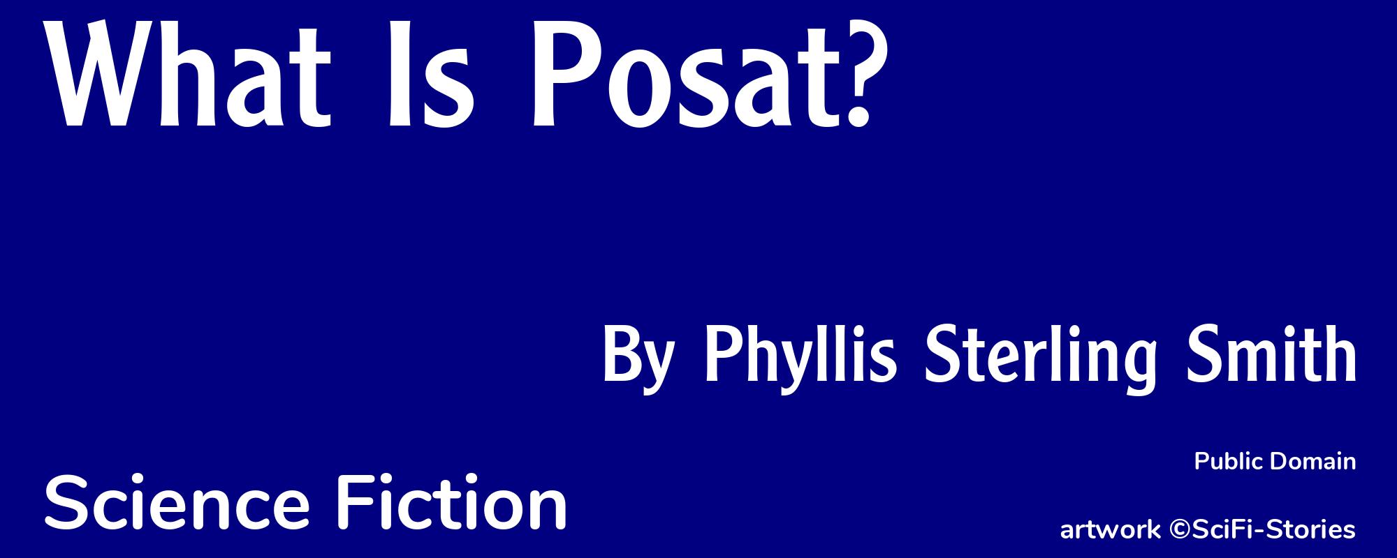 What Is Posat? - Cover