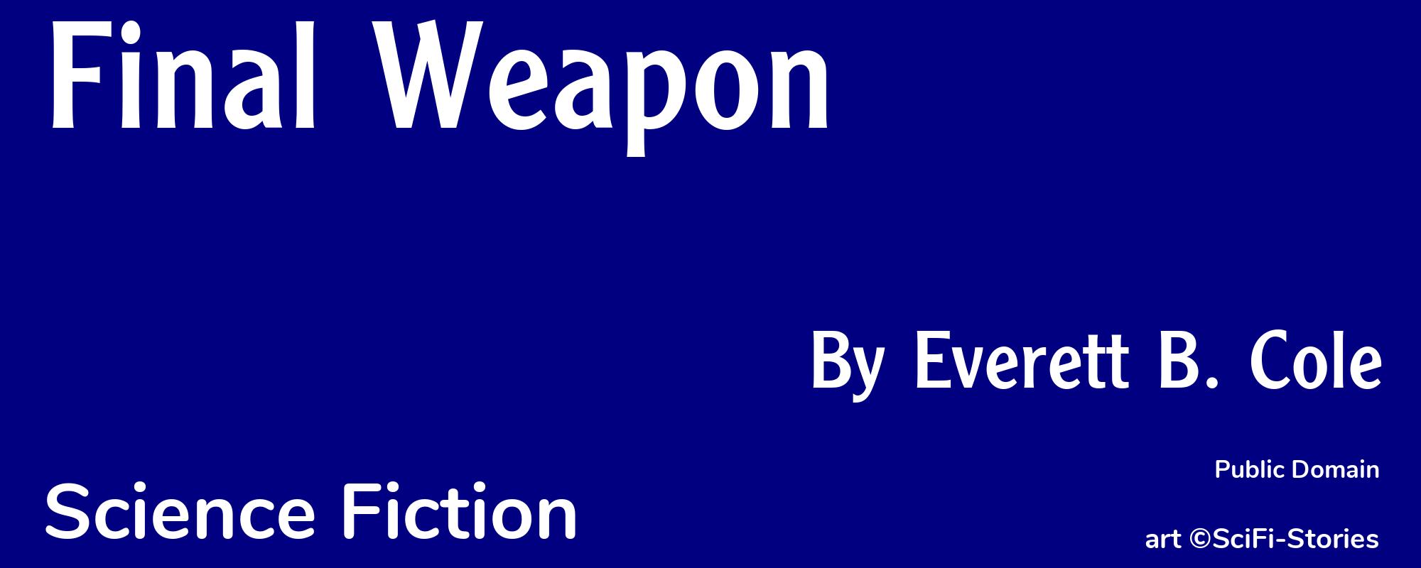 Final Weapon - Cover