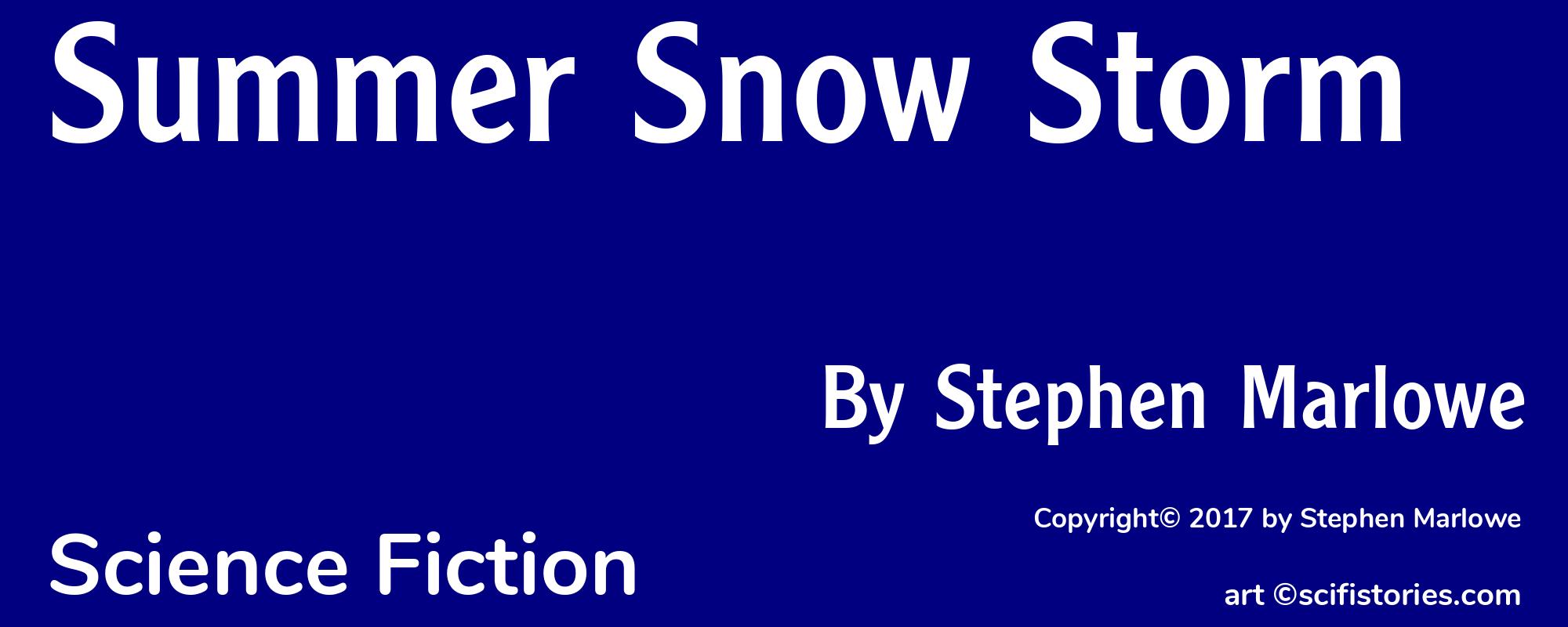 Summer Snow Storm - Cover