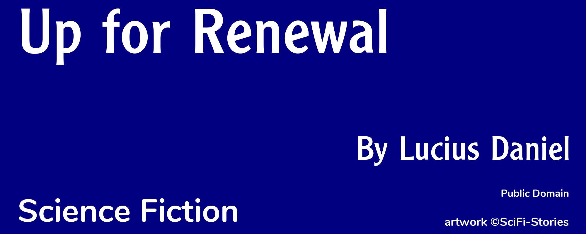 Up for Renewal - Cover