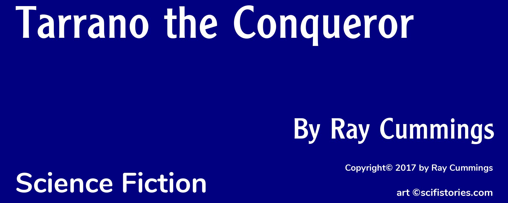 Tarrano the Conqueror - Cover