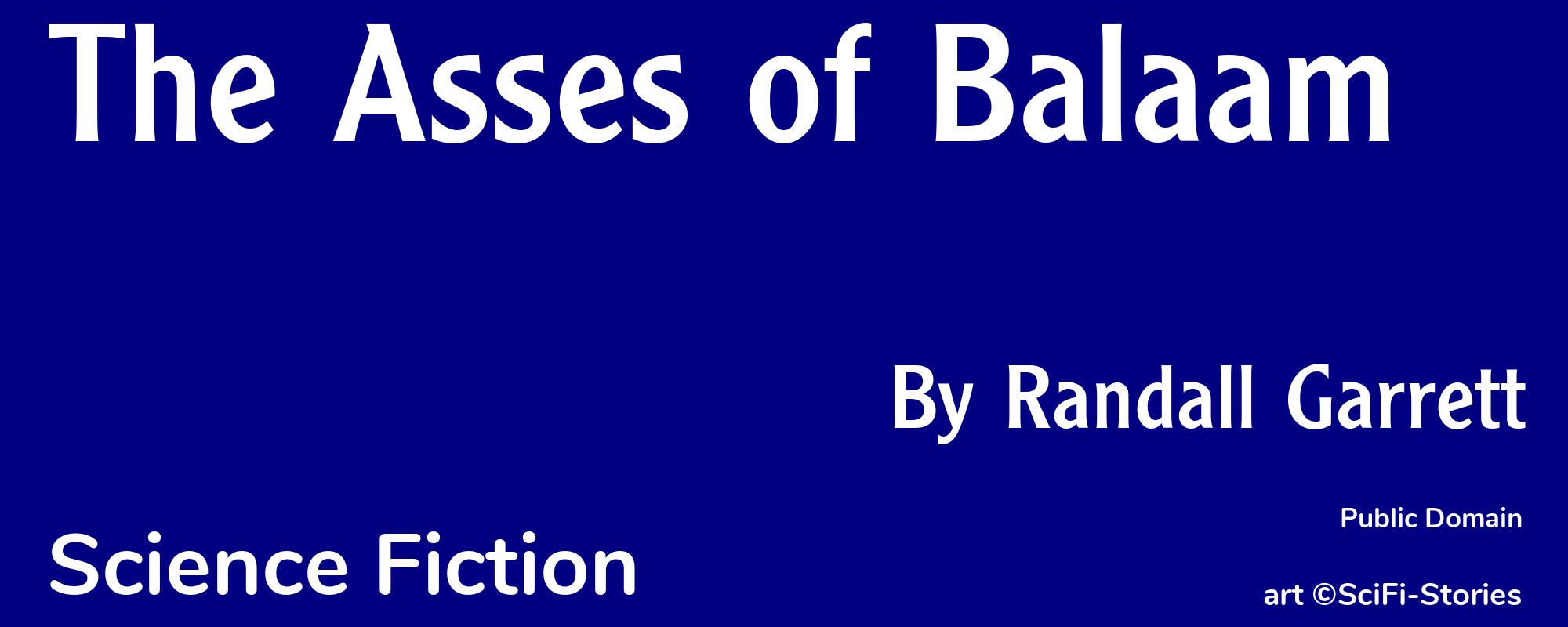 The Asses of Balaam - Cover